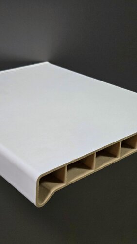 Изображение товара Образец подоконника Moeller Белый Сатин 15 см х 10 см, без заглушек