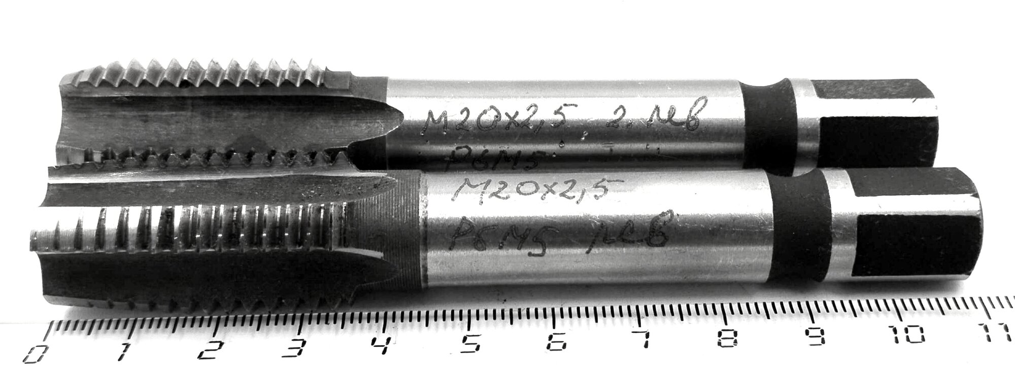 Метчик М 20 х 2,5 м/р Р6М5 к-т 2 шт левый — фото 1