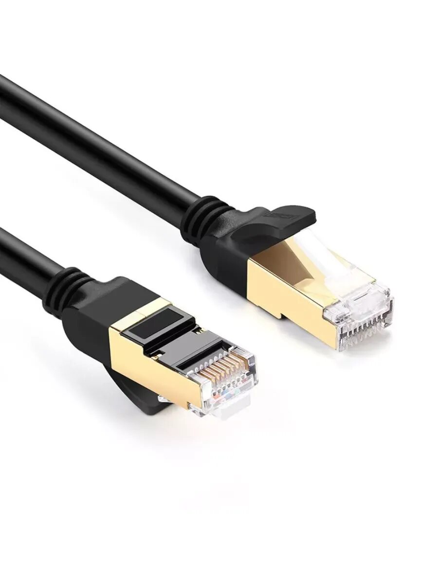 Кабель Ethernet Cat 7 F/FTP RJ45 5м 10 Гбит/с, до 600 МГц, экранированный — фото 1