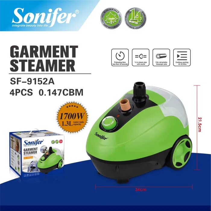 Похоже, модель Sonifer SF‑9152 — это вертикальный отпариватель для одежды (garment steamer)