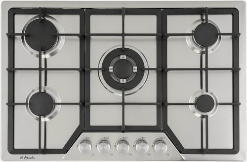 Изображение товара Варочная панель газовая, 76 см, 5 конфорок, Газ-контроль, il Monte BH-721