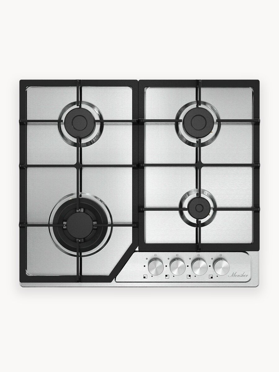 Встраиваемая газовая панель MONSHER MSG 63 Acier, официальная гарантия
