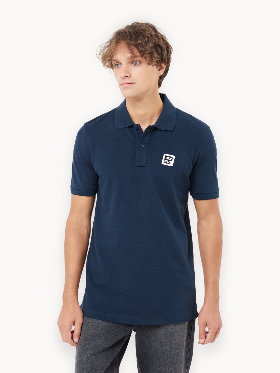Поло DIESEL, размер XL, темно-синий