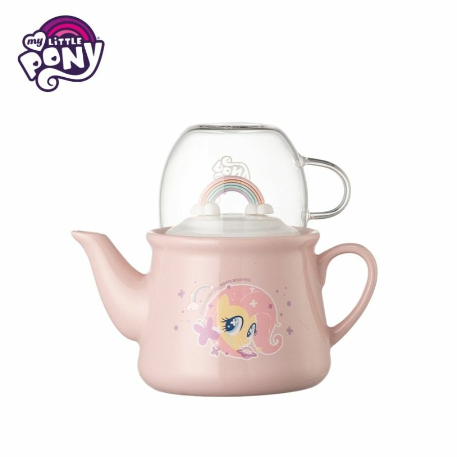 Чайный набор My Little Pony (Чайник 650 мл, чашка 300 мл) керамика, стекло