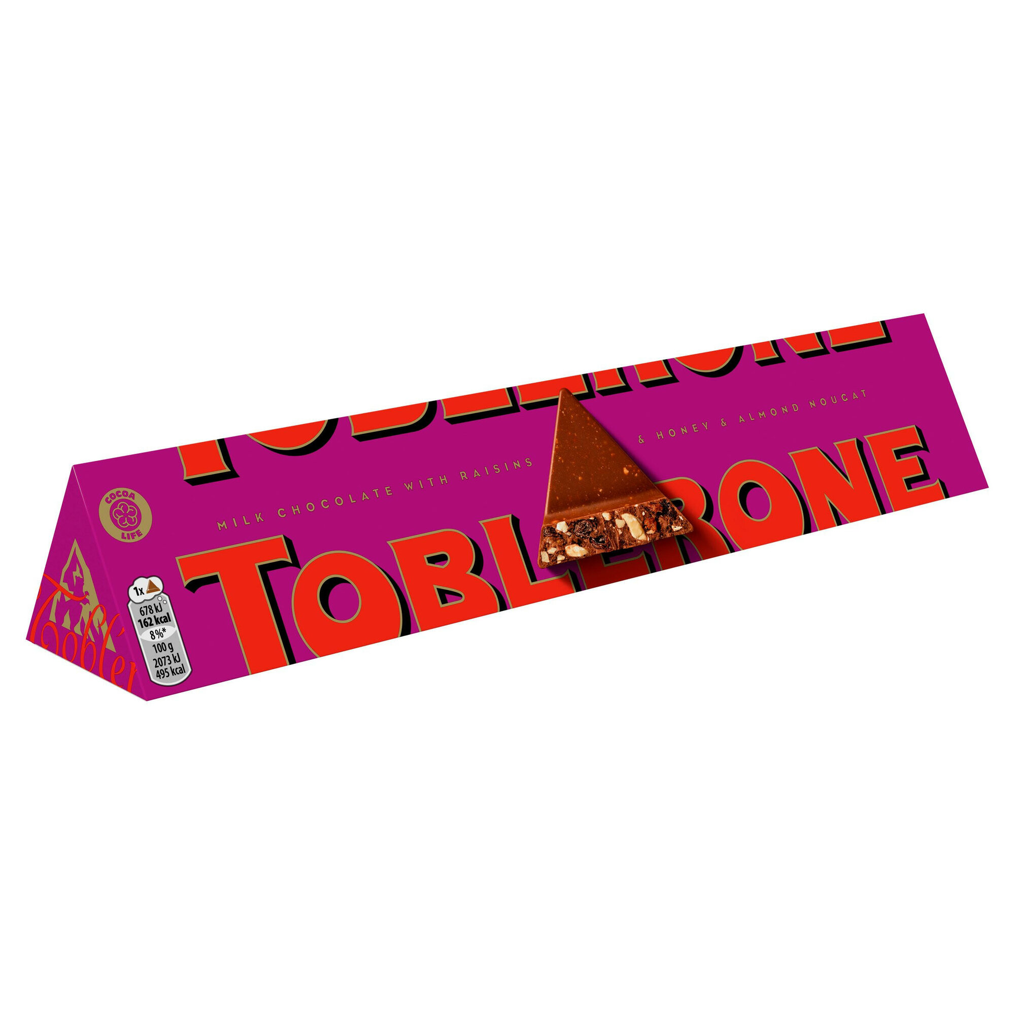 Шоколад Toblerone Молочный с медово-миндальной нугой с изюмом и орехом, 100 гр. (Швейцария)
