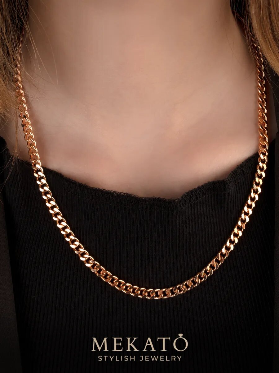 Цепь МЕКАТО, длина 60 см, золотой — фото 1