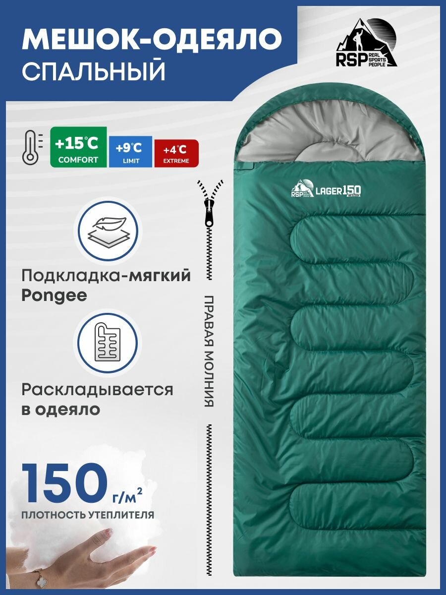 Спальный мешок RSP Lager 150 R (220*75 см, молния справа)