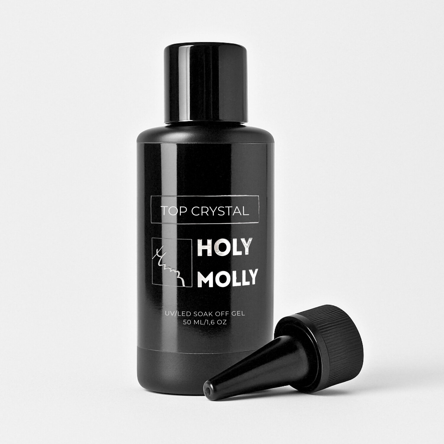 Топ для гель-лака Holy Molly Top Crystal 50 мл бутылка с носиком