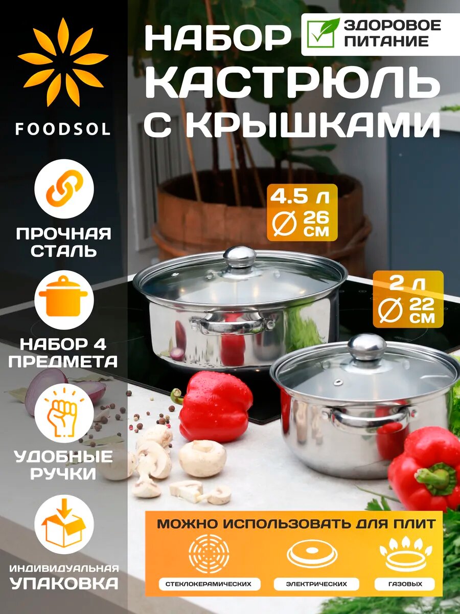Набор кастрюль 2 л и 4,5 л