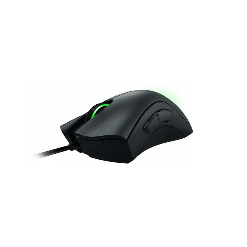 Игровая мышь Razer DeathAdder Essential, 6400DPI, проводная, эргономичная, зелёная подсветка — фото 1