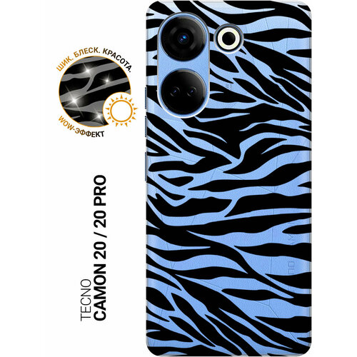 фото Силиконовый чехол на tecno camon 20 / 20 pro / техно камон 20 / 20 про с рисунком "зебра" прозрачный slvgo