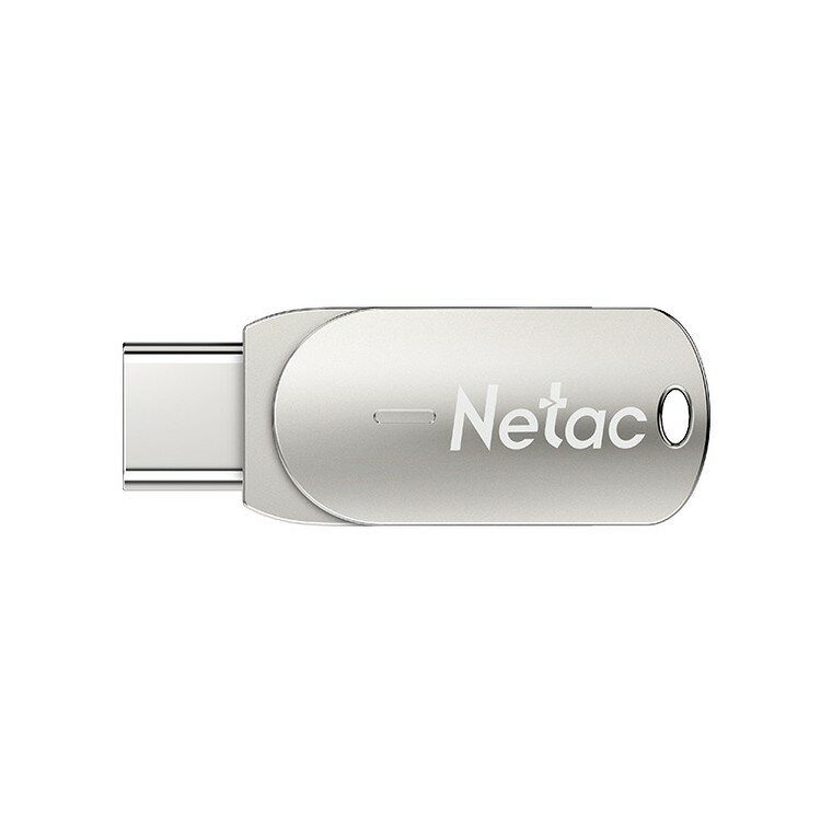 Накопитель USB 3.0/Type-C 64 Гб Netac U785C, металл, серебристый (NT03U785C-064G-30PN/NT03U785C-064G-32PN)