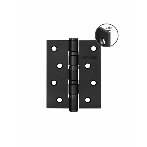 Комплект 10 шт. - Петля Fuaro (Фуаро) универсальная HEAVY IN4400U SN (матовый никель) 100х75х3 мм