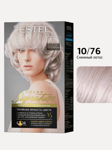Изображение товара ESTEL Стойкая крем-гель краска для волос COLOR Signature 10/76 Снежный лотос