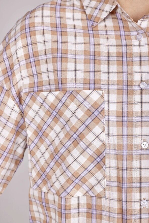 Рубашка Selfie, размер XS, бежевый — фото 1