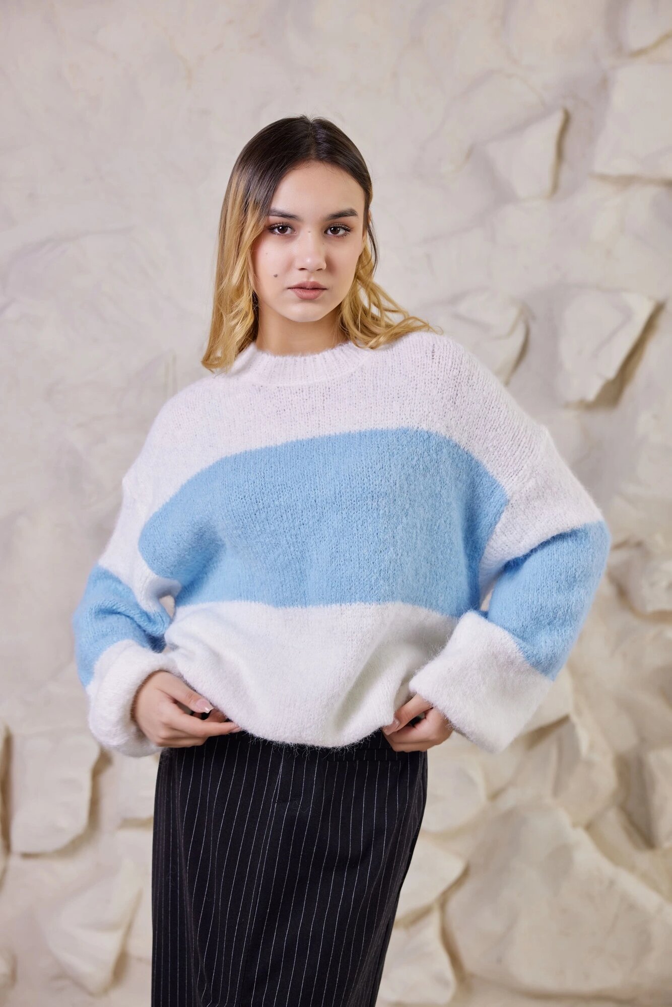 Свитер Selfie, размер L, , синий — фото 1