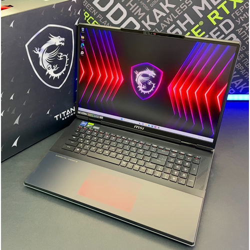 Игровой ноутбук MSI Titan 18 Core i9-14900HX 24 ядер Nvidia GeForce RTX 4090 Laptop 32 GB DDR5 3072 GB SSD M2 Mini LED 120Hz Чёрный Windows 11 52838800₽