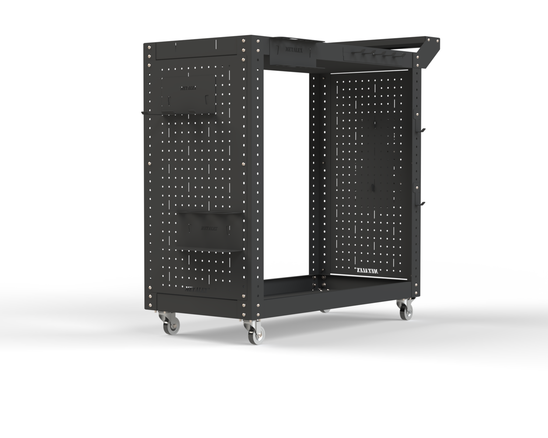 Тележка инструментальная Metalex Тип 2 800х350х800 2-е полки (серый)