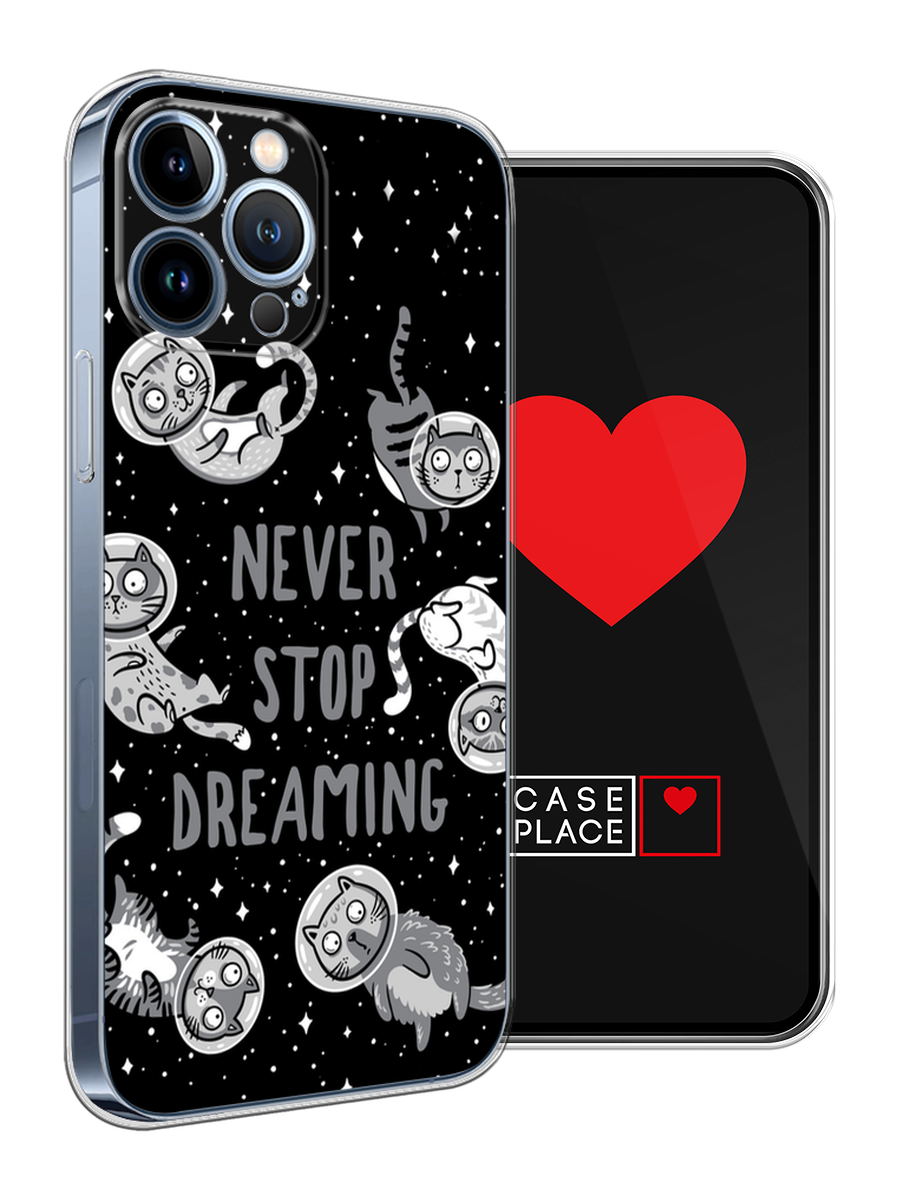 Чехол на Apple iPhone 13 Pro Max / Айфон 13 Про Макс с принтом Never stop dreaming — фото 1