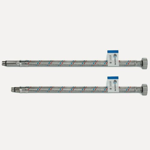Изображение товара Подводка для воды М10-1/2"х1.5 м, пара, сталь, AquaLine