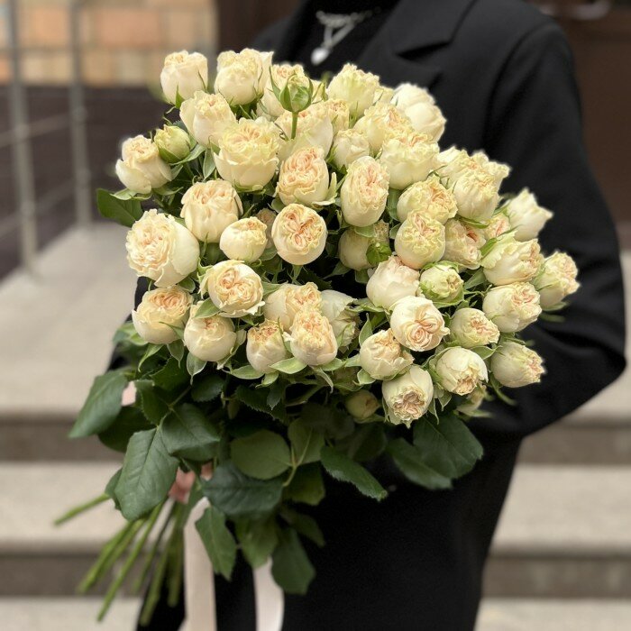 15 кустовых пионовидных роз Саммер-роз 50 см