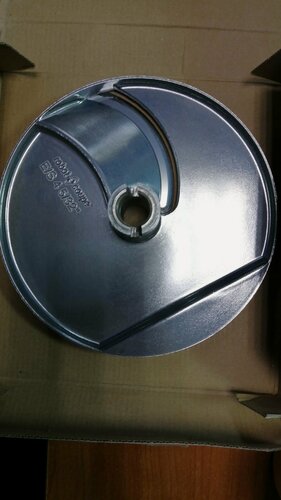 Изображение товара Диск слайсер Robot Coupe 4 мм, для овощерезки, алюминиевый, 22х22 см