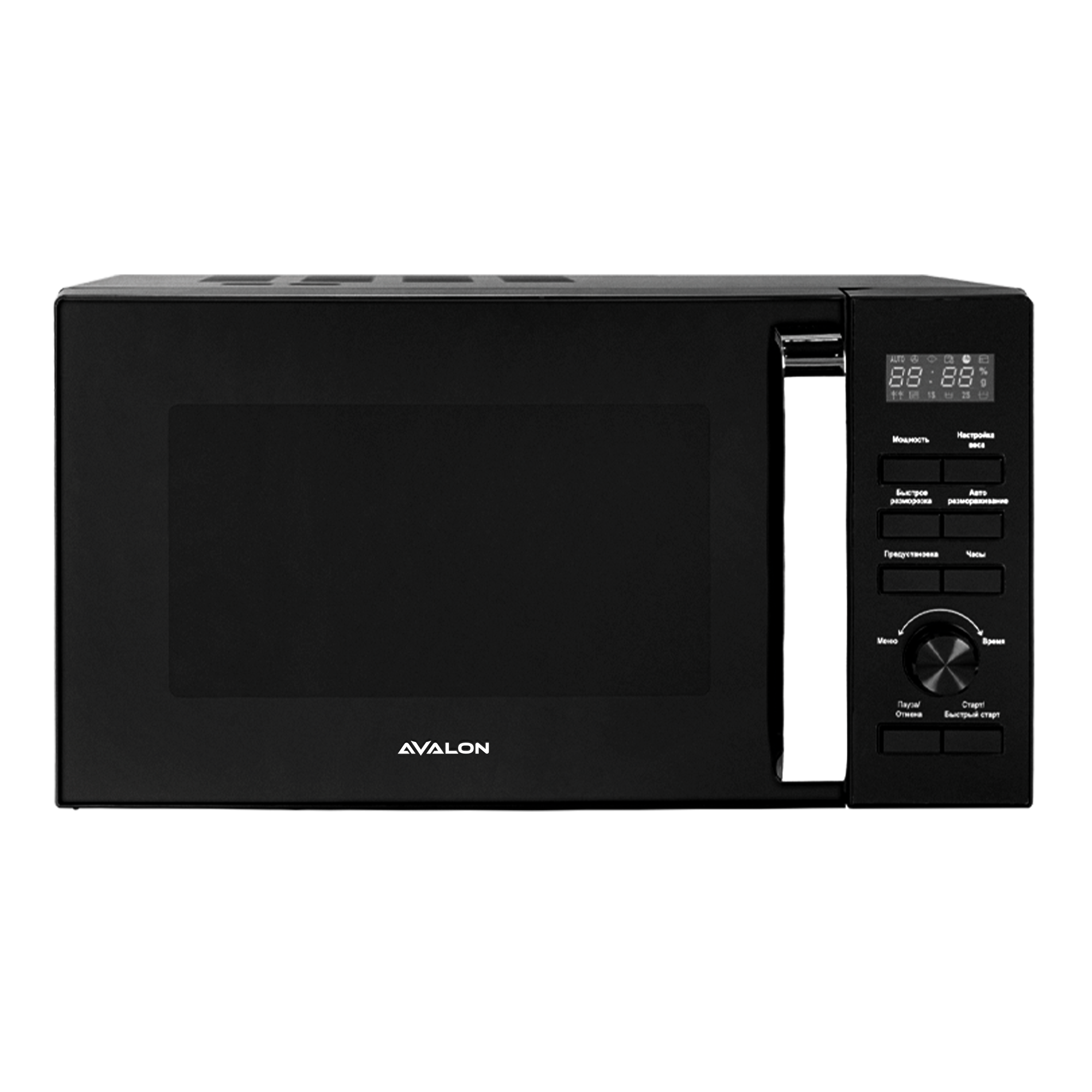 Микроволновая печь Avalon MBI 2549B, 700 Вт, эмаль, черная, с серебристыми вставками