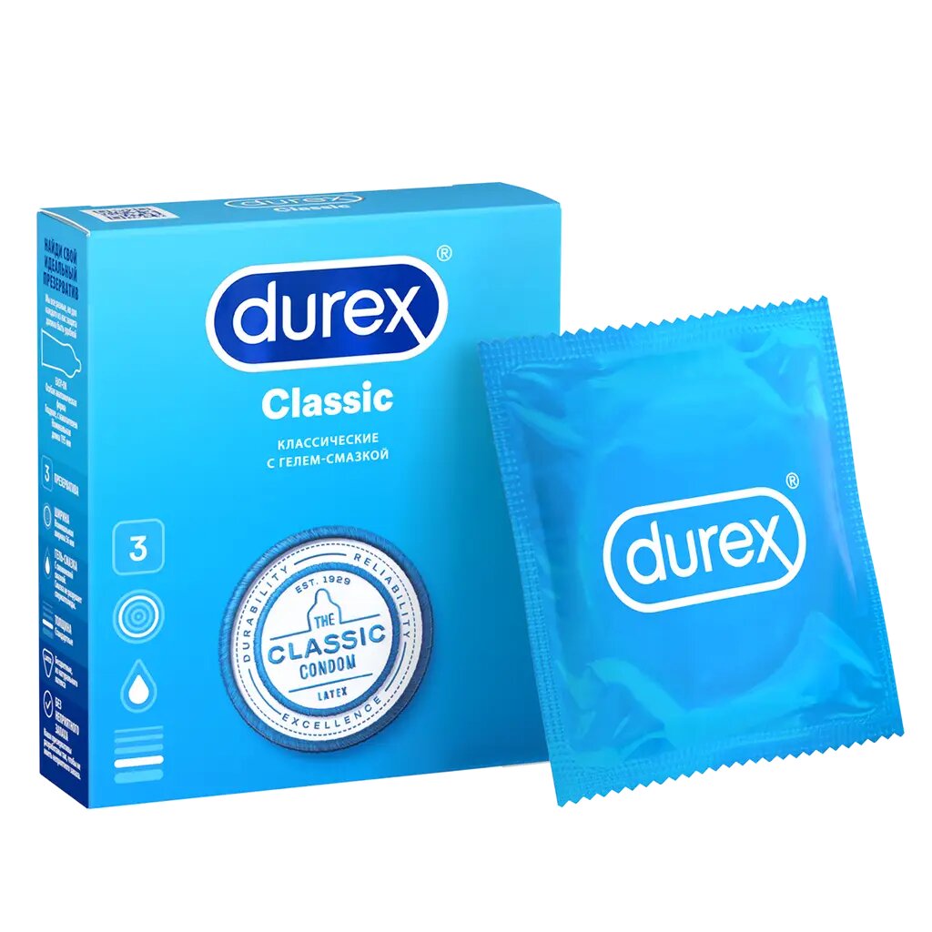 Презервативы Durex Classic классические 3 шт