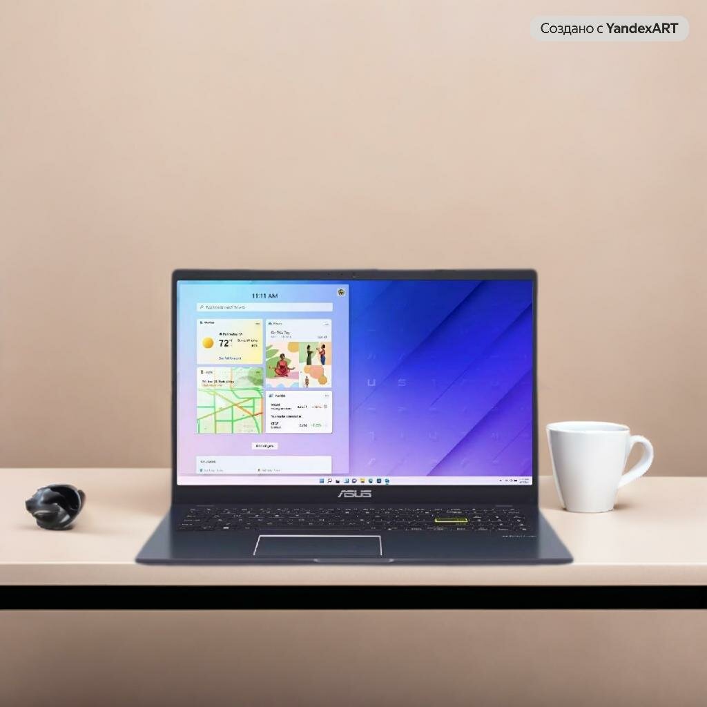 Ноутбук ASUS E510M Intel Celeron N4020, 4 GB DDR4, SSD, 15.6" HD, черный,4/512 — фото 1
