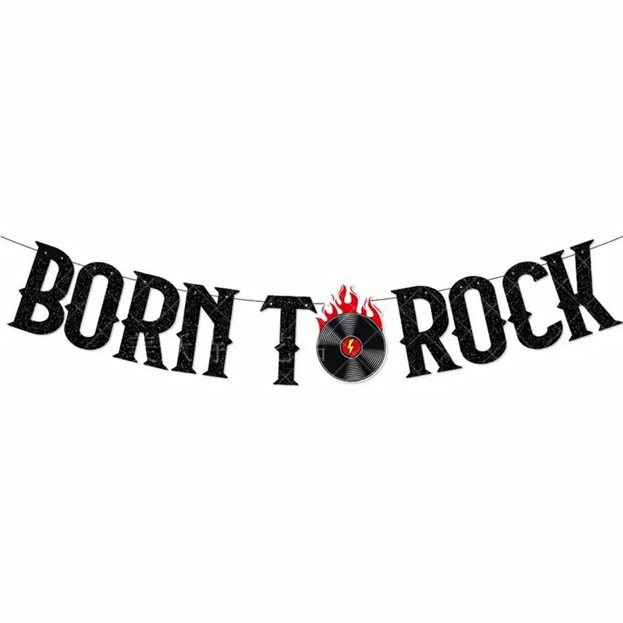 Гирлянда декор Born to rock Рожденный для рока