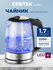 Электрический стеклянный чайник Centek CT-0058: 1.7л, LED-подсвет...