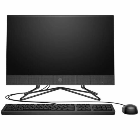 21,5" Моноблок HP 200 G4 (6D418EA) черный - 1920x1080, Intel Core i5-1235U, ядра: 10 x 1,3 ГГц, 8 ГБ, SSD 512 ГБ, Intel Iris Xe Graphics, без ОС