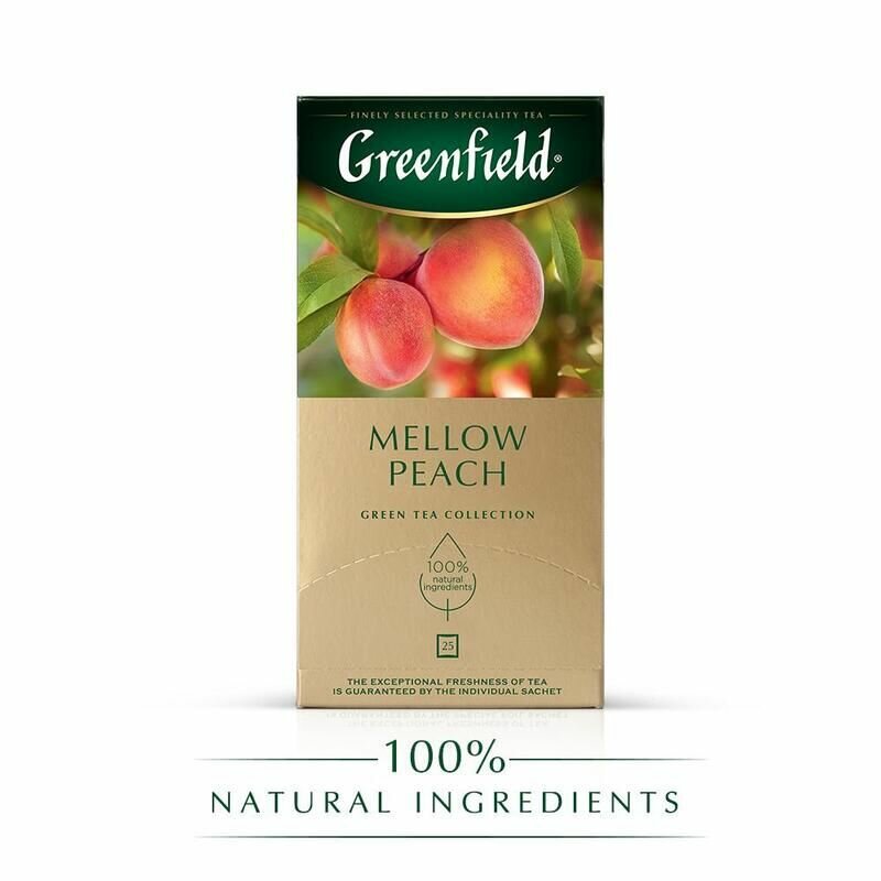 Чай Greenfield Mellow Peach зеленый с персиком и мандарином 25 пакетиков