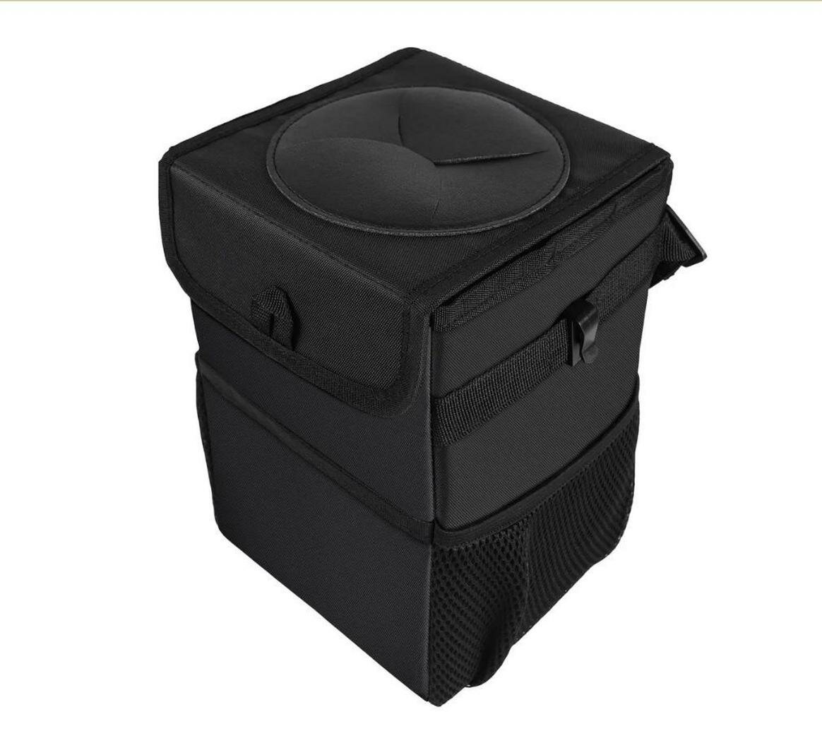 Герметичный мусорный бак для автомобиля с крышкой и карманами для хранения