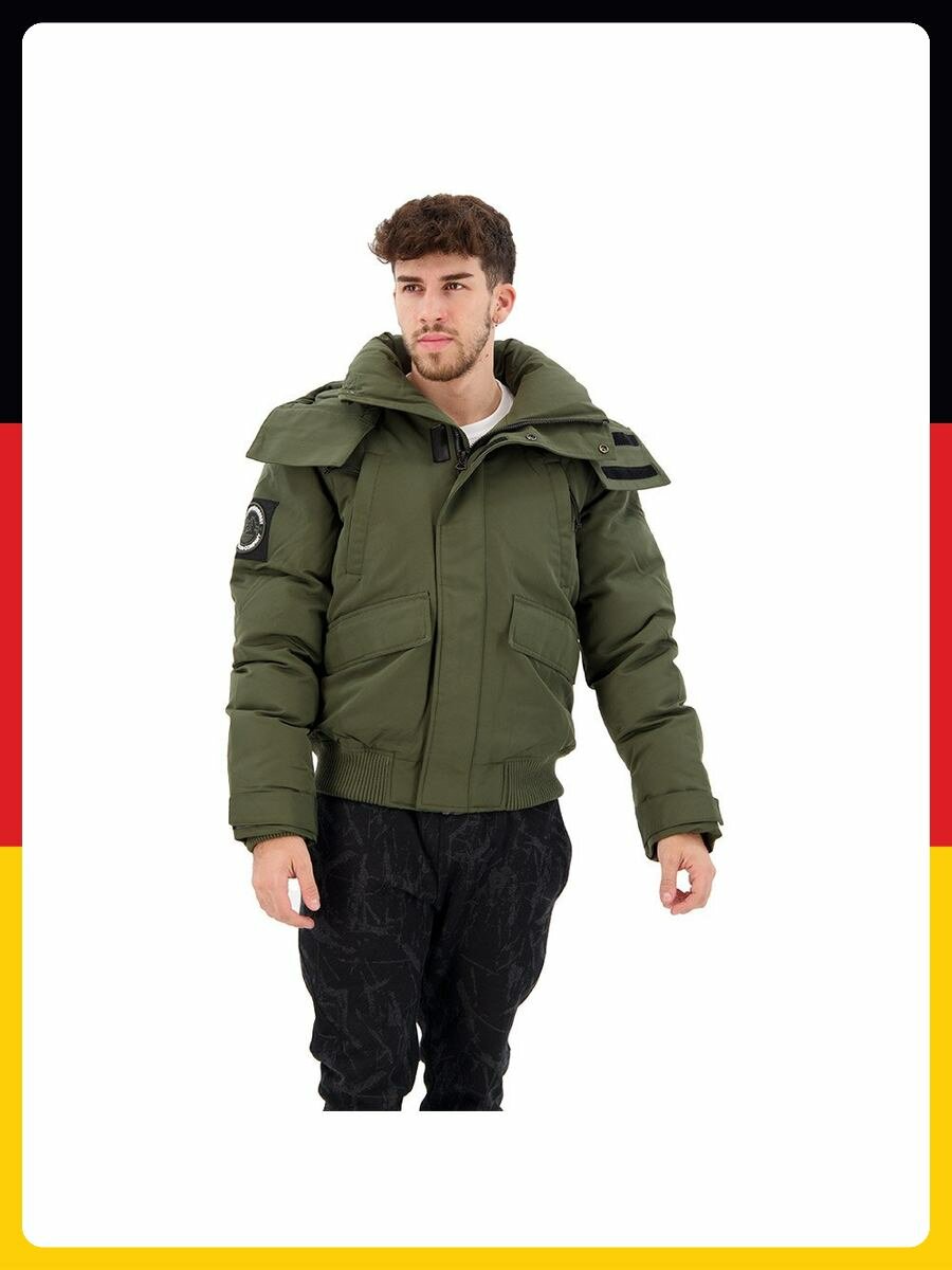 Пуховик Superdry Базовая коллекция, размер _S, зеленый