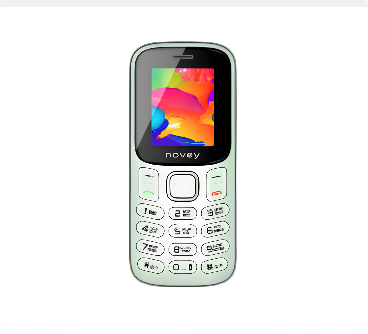Кнопочный мобильный телефон Novey M185 2 - SIM слота, зеленый.
