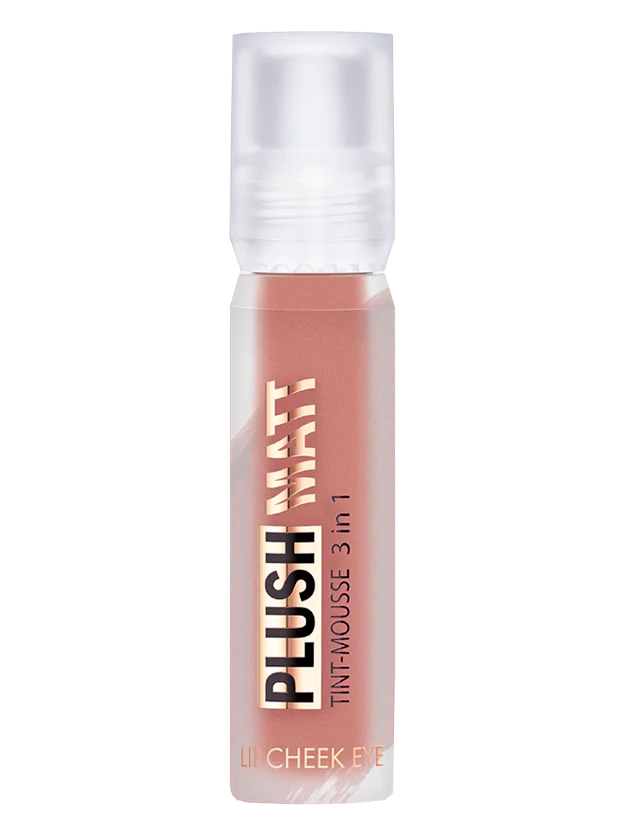 Тинт для губ, щек и век мусс LUXVISAGE 3 в 1 PLUSH MATT тон 304 Coffee Toffee