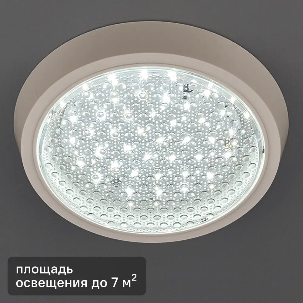 Светильник настенно-потолочный светодиодный Лусон 15 Вт 1485 Лм 7 м? холодный белый свет цвет белый