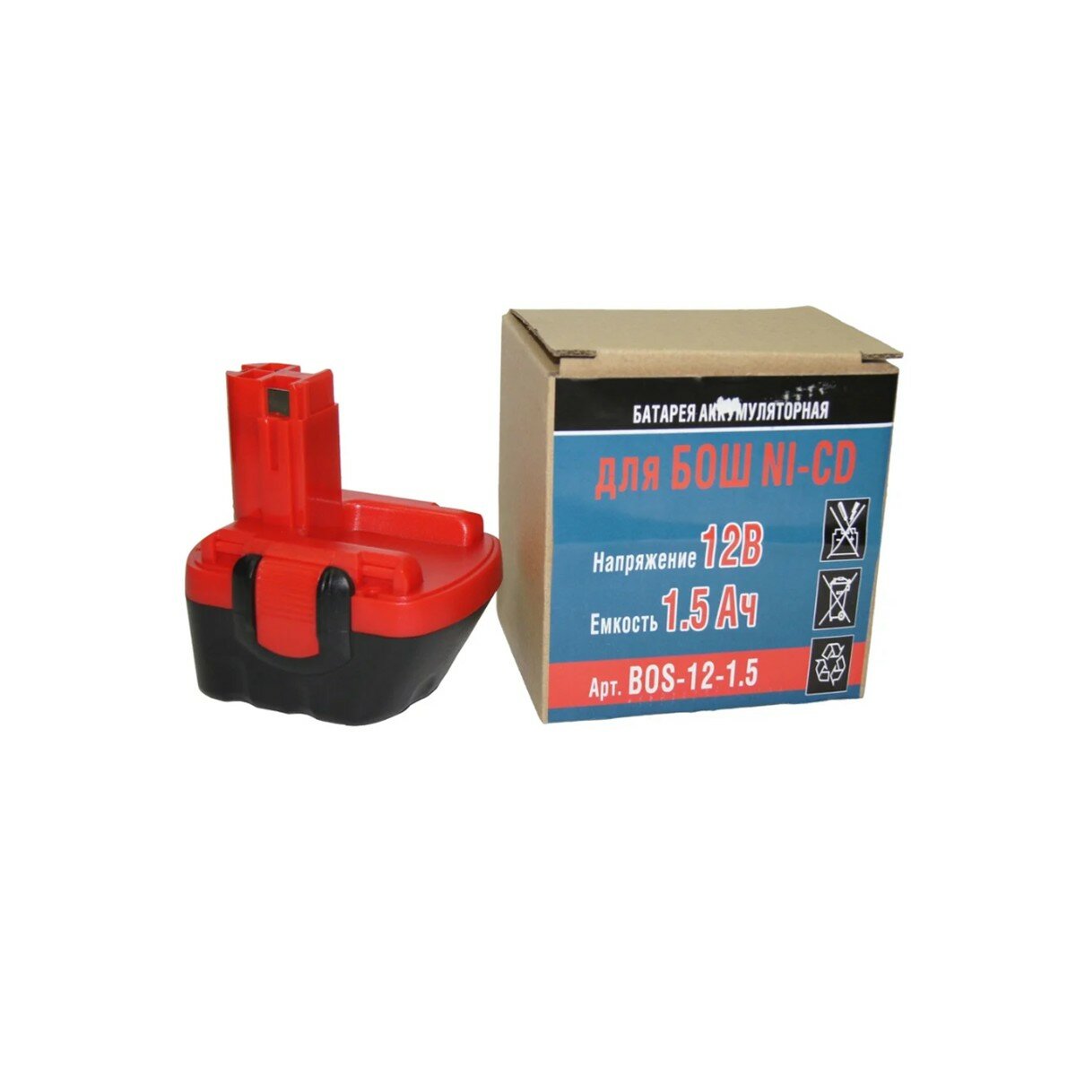 Аккумулятор P.I.T. Bos-12-1,5 NI-CD 12V 1.5 Ah Bosch (подходит к gsr12-2v bd)