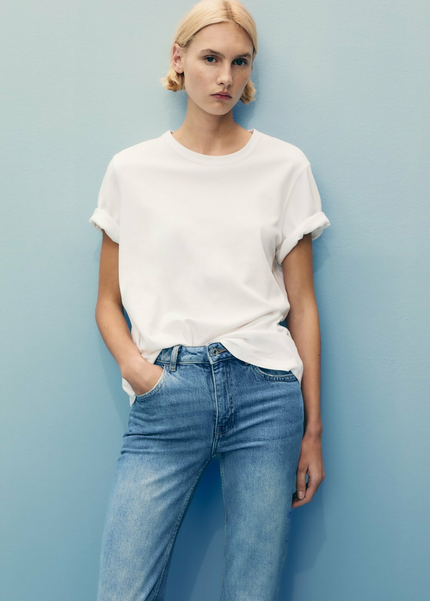 Джинсы клеш MANGO FIONA, размер 42 EU, синий — фото 1