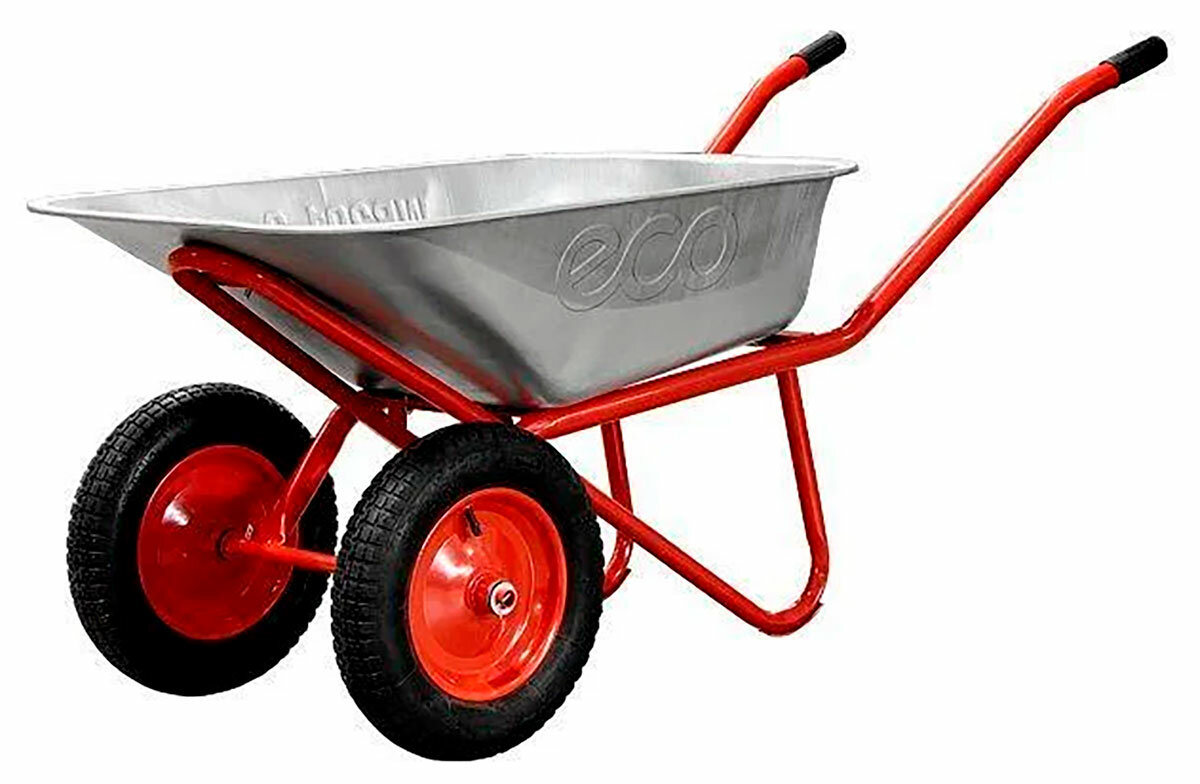 Тачка строительная Eco WB201-2, 90л, 200кг, 2 пневмоколеса 3.25-8