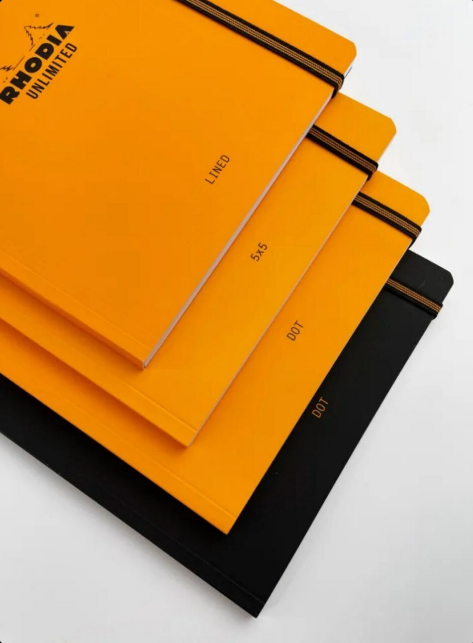 Блокнот RHODIA "UNLIMITED", A5+, на микроперфорации, 60 листов, эластичная застежка — фото 1