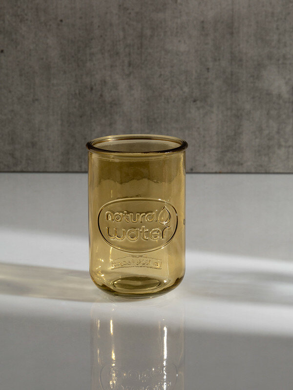 Стакан интерьерный универсальный DeNASTIA Water, 8x12см, 400мл, желтый — фото 1