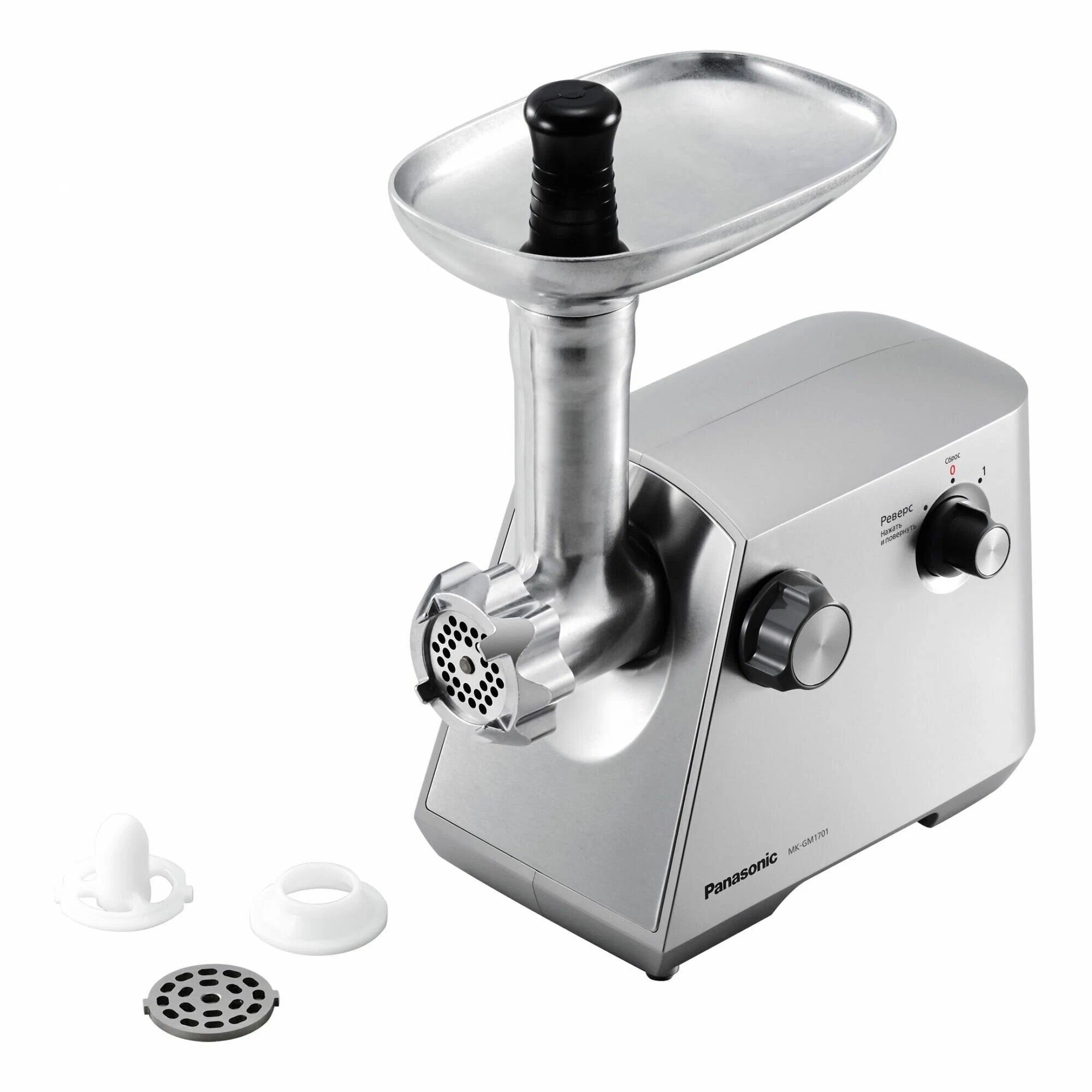Мясорубка Panasonic MK-GM1701STQ, электрическая, серебристая