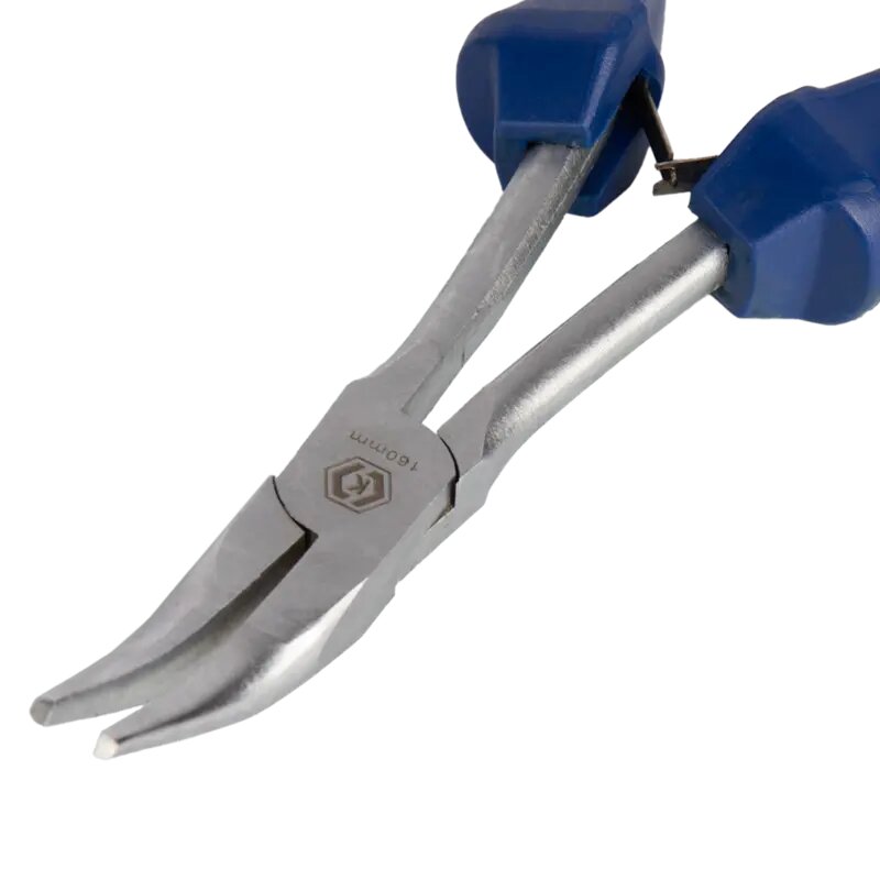 Длинногубцы изогнутые Кобальт 244-162 165 мм — фото 1