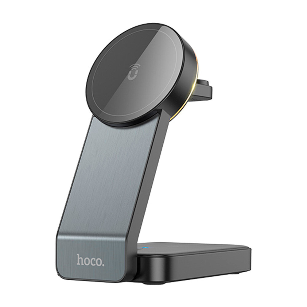 Hoco Беспроводное зарядное устройство HOCO CQ3 Motorcycle folding 3-in-1, 3A, 15W, черный