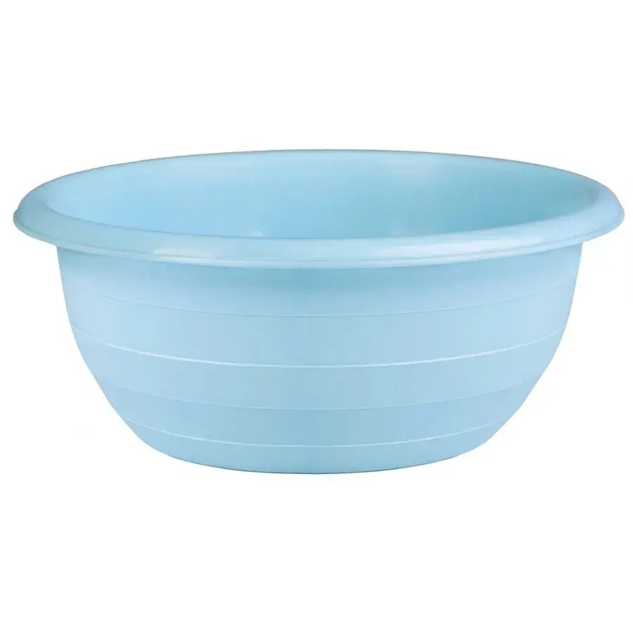 Миска пластиковая 32 л круглая с горизонтальными полосами для дома и пикника