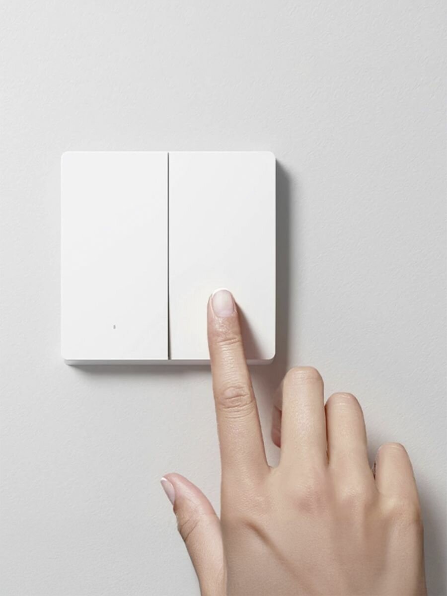Умный беспроводной переключатель (двойной) Mi Mijia Smart Wireless Dual Switch (XMWS01XS) White