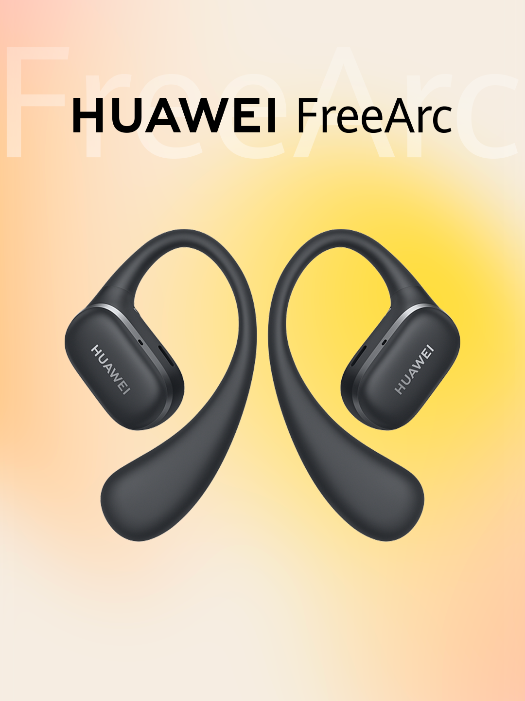 Наушники беспроводные HUAWEI FreeArc черный, с влагозащитой, IP57