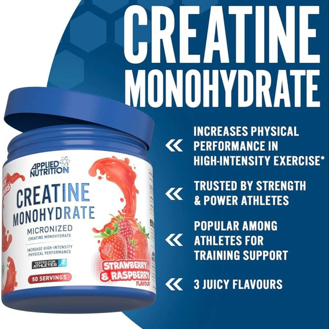 Креатин Applied Nutrition Creatine Monohydrate, порошок, 100%, 250г, 50 порций
